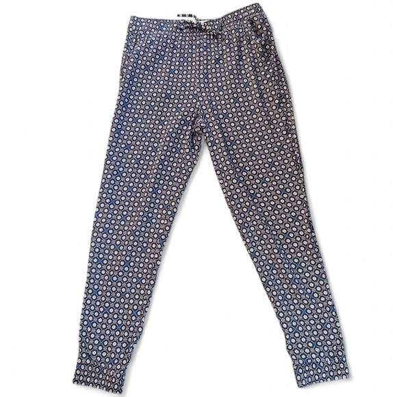 Abercrombie & Fitch Pants - Abercrombie & Fitch Navy Geometric Joggers ML Viscose Lightweight Coastal Lounge